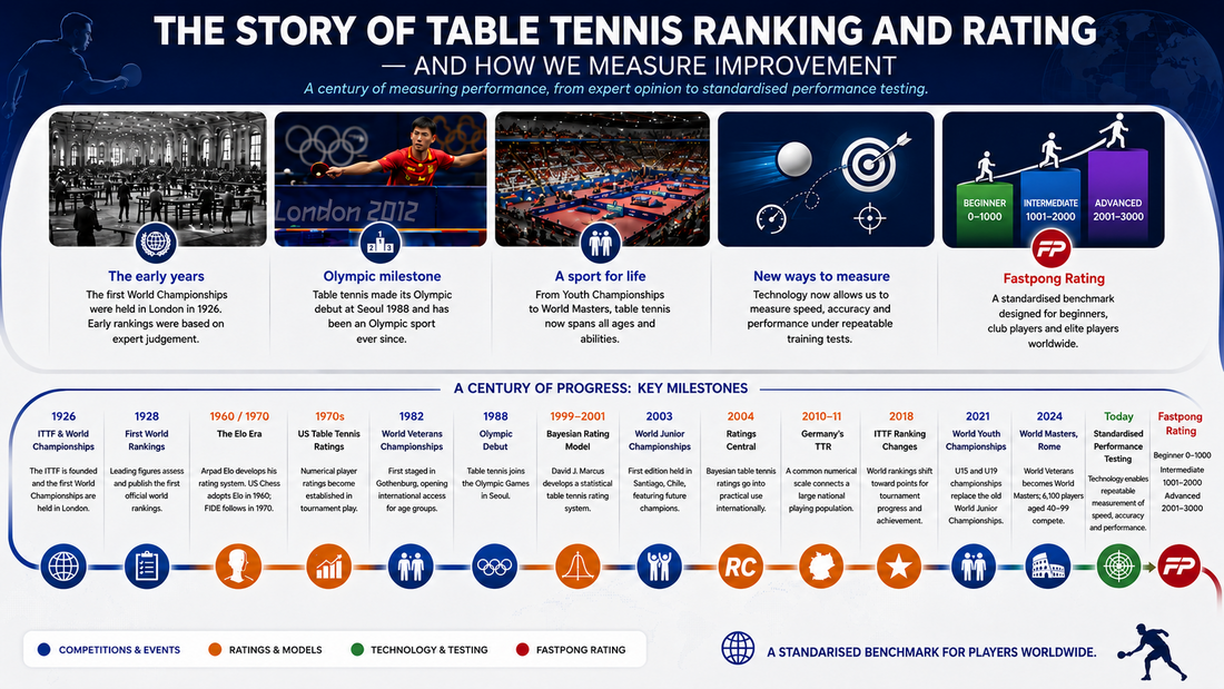 The Story of Table Tennis Ranking and Rating — and How We Measure Improvement