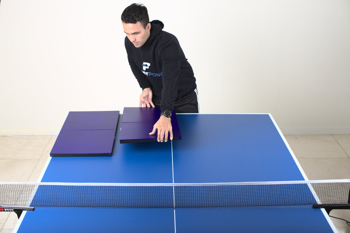 step 1, place the boards together on the table